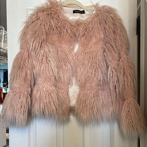 Lush Pink Faux Fur Jacket
